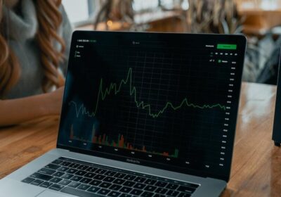 Blog Mac Book showing stock trends over time